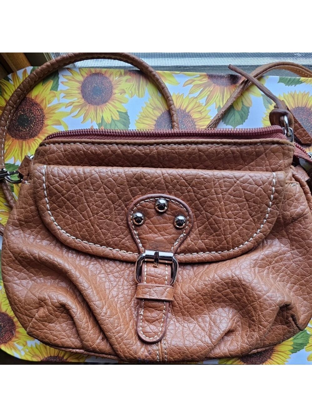 Kelly & Katie Tan Leather Crossbody Bag